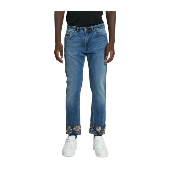 Versace Jeans Couture - Straight - Blå - Herr - Storlek: W32,W33