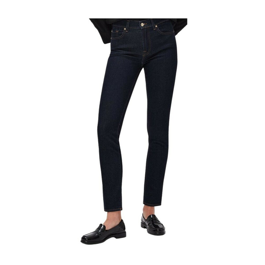 7 For All Mankind - Skinny Jeans - Blå - Dam - Storlek: W26,W30,W25,W28,W31,W24,W27,W29