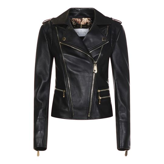 Philipp Plein - Läderjackor - Svart - Dam - Storlek: S