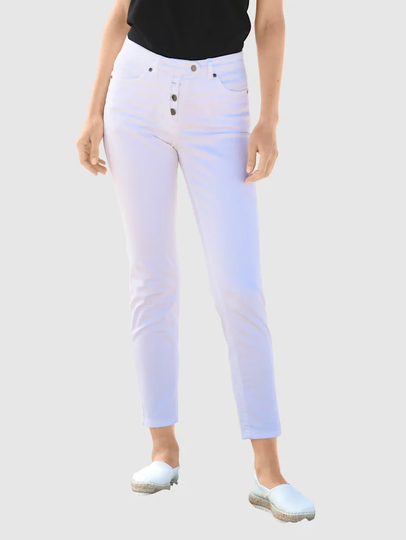 Jeans i modell Paola slim basically you Vit