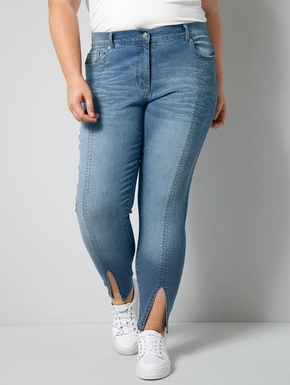 Jeans med slits I bensluten Sara Lindholm Blue stone