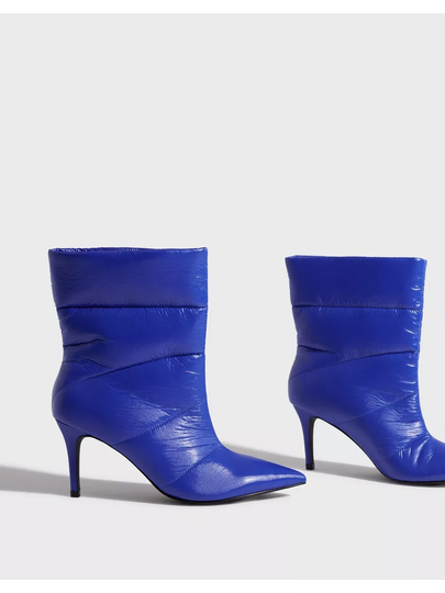 NLY Shoes Puffed Heel Boot Stövletter Blå