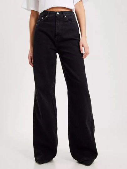 Tommy Jeans - Wide leg jeans - Black - Claire High Rise Wide DF6081 - Jeans