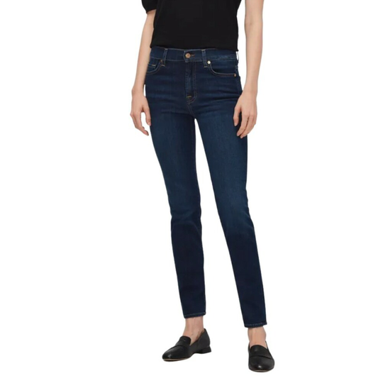 7 For All Mankind - Skinny Jeans - Blå - Dam - Storlek: W31,W32,W29,W30,W26,W25