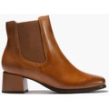 Skor Pitillos Botines con tacón medio lucido marron claro