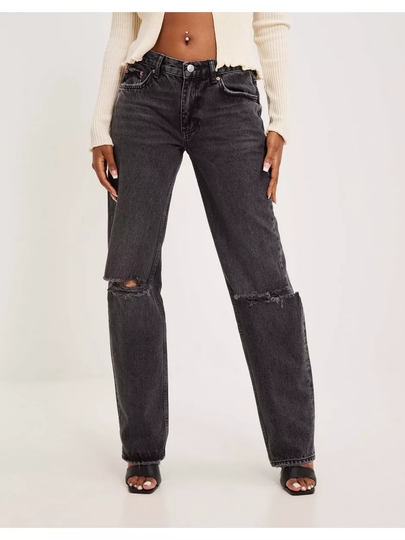 Gina Tricot Low straight jeans Straight jeans Offblack