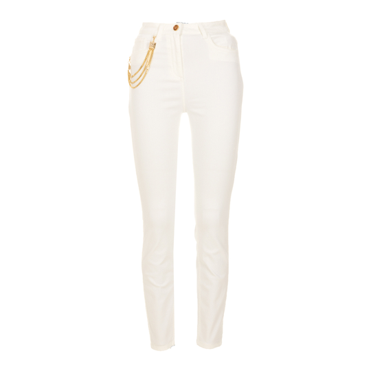 Elisabetta Franchi - Skinny Jeans - Vit - Dam - Storlek: W28,W26,W30,W29,W25
