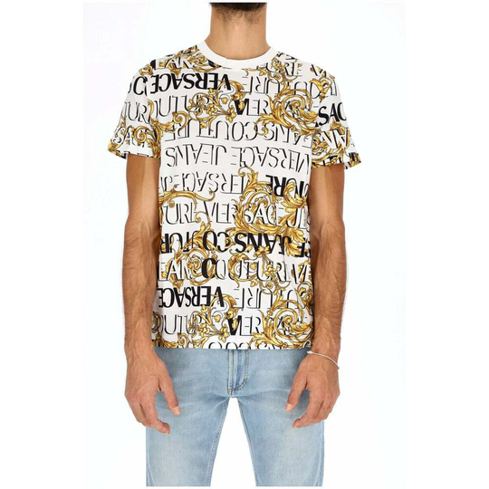 Versace Jeans Couture - T-shirts - Vit - Herr - Storlek: 2Xl,Xl,L,M,S