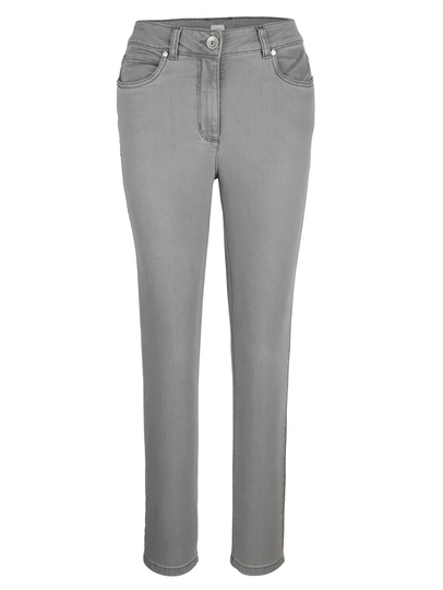 Jeans i skönt tvärelastisk material MONA Grå