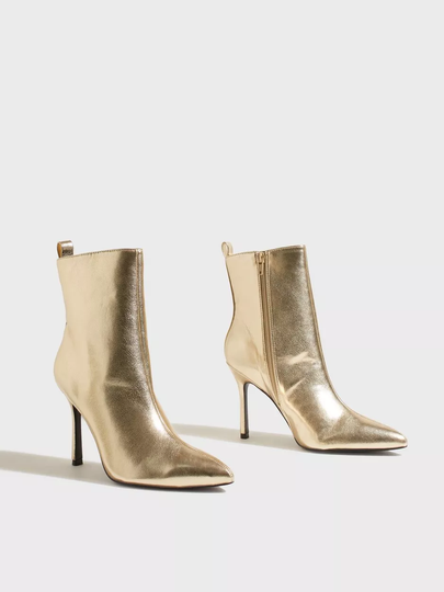 Only Shoes - Stövletter - Gold Colour - Onlcali-5 Pu Metalic Boot - Boots & Kängor