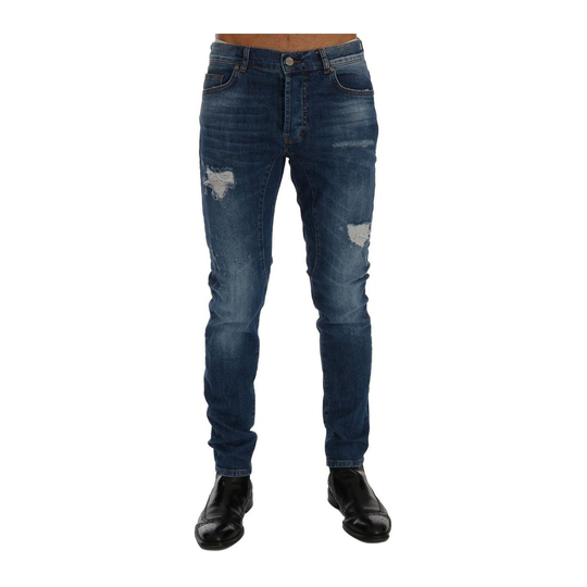 Frankie Morello - Jeans - Blå - Herr - Storlek: 4XS