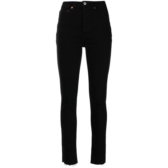 Re/Done - Skinny Jeans - Svart - Dam - Storlek: W26,W29,W27,W28,W30,W25