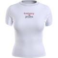 T-shirts med korta ärmar Tommy Jeans CAMISETA BLANCA MUJER DW0DW13623