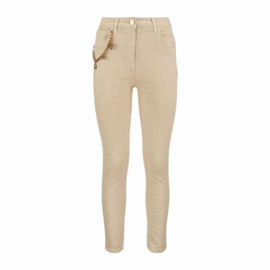 Elisabetta Franchi - Skinny Jeans - Beige - Dam - Storlek: W29,W26,W30,W28