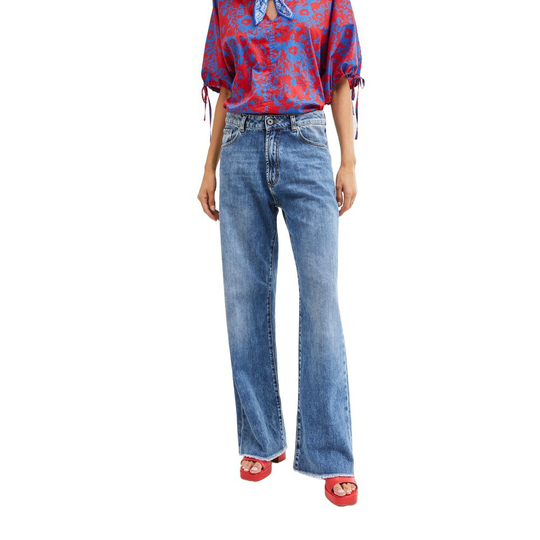 Ottod'Ame - Boyfriend Jeans - Blå - Dam - Storlek: W29,W27