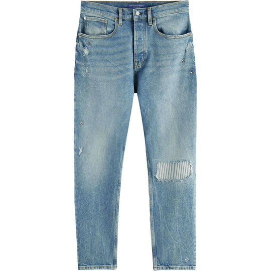 Scotch & Soda - Baggy Jeans - Blå - Herr - Storlek: W31 L30