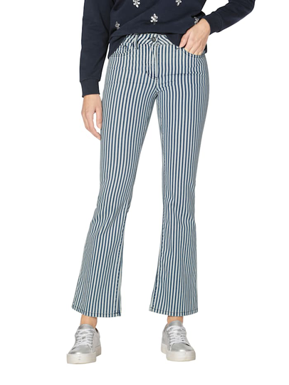 Jeans i modern 5-ficksmodell AMY VERMONT Vit/Marinblå