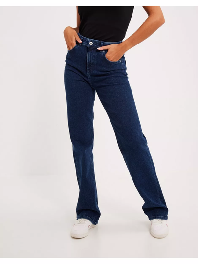 Pieces Pcholly Hw Wide Jeans Db Noos Bc Wide leg jeans Dark Blue Denim