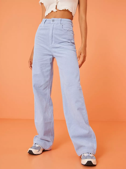 Abrand Jeans - High waisted jeans - Dusty Blue - A 94 High & Wide - Jeans