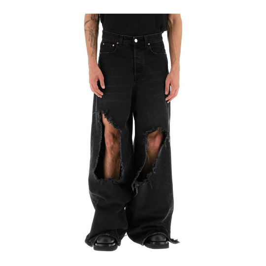 Vetements - Jeans - Svart - Herr - Storlek: S
