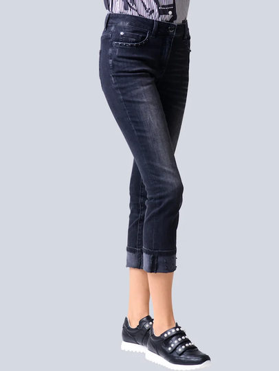 Jeans med pärlor Alba Moda Svart