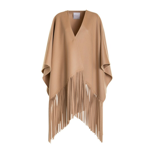 Ermanno Scervino - Capes och Ponchos - Beige - Dam - Storlek: ONE Size