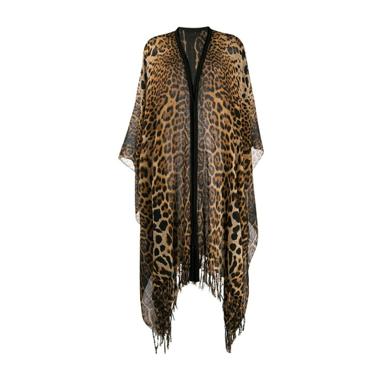 Saint Laurent - Capes och Ponchos - Brun - Dam - Storlek: ONE Size