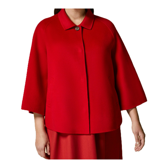 Marina Rinaldi - Capes och Ponchos - Röd - Dam - Storlek: 6Xl,4Xl,5Xl