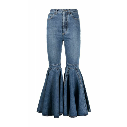 Alaïa - Flare Jeans - Blå - Dam - Storlek: XS