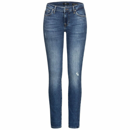 7 For All Mankind - Skinny Jeans - Blå - Dam - Storlek: W27,W30,W29,W28
