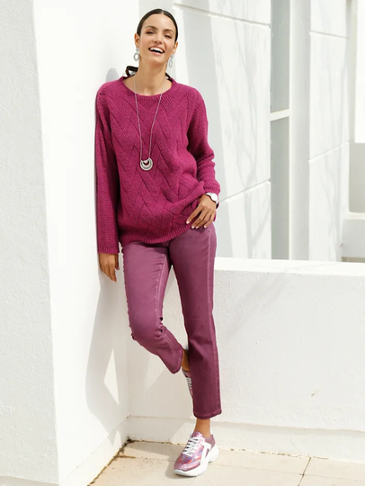 Jeans - snygg färgning AMY VERMONT Fuchsia