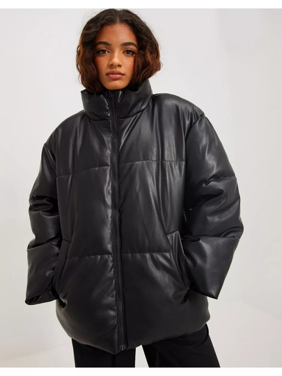 Pieces Pcadela Pu Jacket Höstjackor & Vårjackor Black