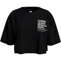 T-shirts med korta ärmar Tommy Jeans CAMISETA NEGRA MUJER DW0DW13720