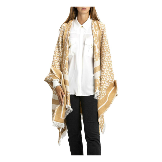 Elisabetta Franchi - Capes och Ponchos - Brun - Dam - Storlek: ONE Size