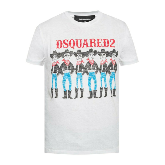 Dsquared2 - T-shirts - Vit - Herr - Storlek: 2Xl,Xl,S