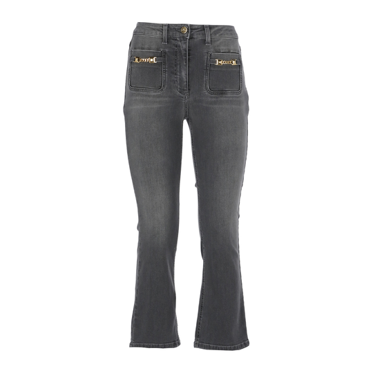 Elisabetta Franchi - Jeans - Grå - Dam - Storlek: W29,W28,W26,W25