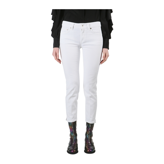 Dondup - Jeans - Vit - Dam - Storlek: W26,W25