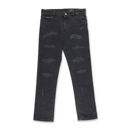 Dolce & Gabbana - Jeans - Svart - Flicka - Storlek: 152 Cm,140 CM