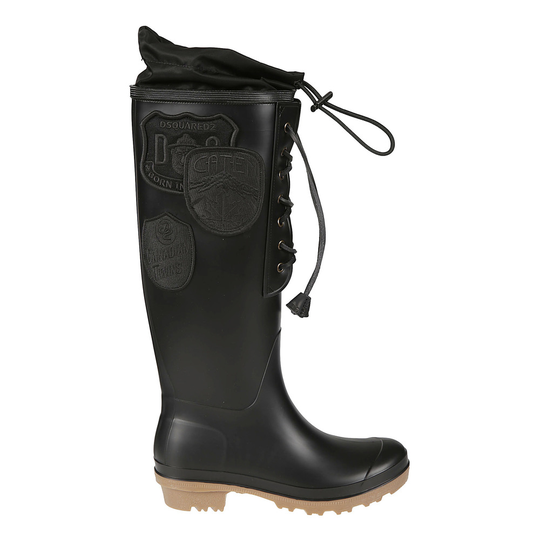 Dsquared2 - Gummistövlar - Svart - Dam - Storlek: 39 Eu,37 EU