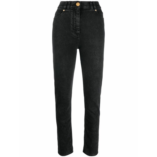 Balmain - Skinny Jeans - Svart - Dam - Storlek: S