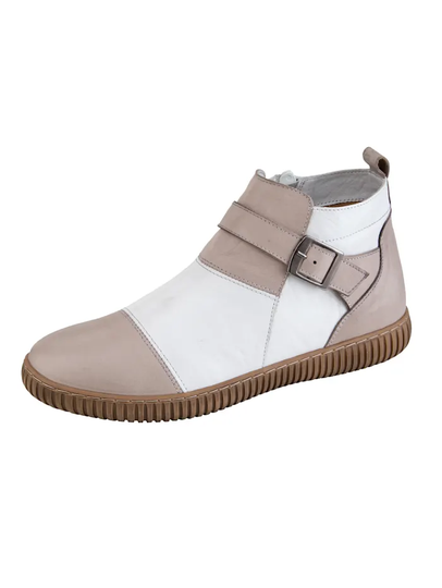 Stövletter med utbytbar skinninnersula Gemini Beige/Vit