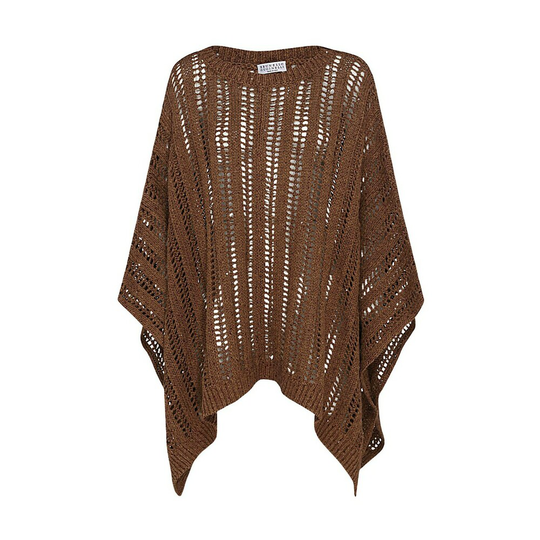 Brunello Cucinelli - Capes och Ponchos - Brun - Dam - Storlek: L,M,S