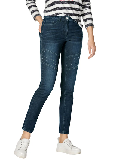 Jeans med nitar AMY VERMONT Dark blue