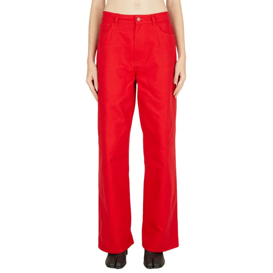 Raf Simons - Boyfriend Jeans - Röd - Dam - Storlek: W26,W28,W29,W25,W27