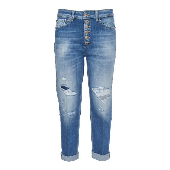 Dondup - Boyfriend Jeans - Blå - Dam - Storlek: W29,W25,W30,W28