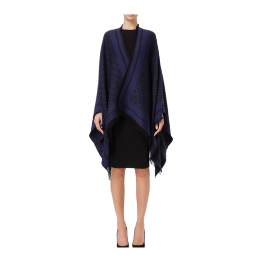 Elisabetta Franchi - Capes och Ponchos - Blå - Dam - Storlek: ONE Size