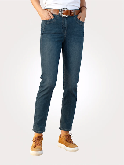 Jeans i 5-ficksmodell MONA Blå