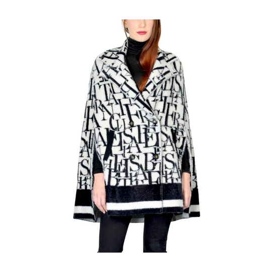 Elisabetta Franchi - Capes och Ponchos - Vit - Dam - Storlek: S,Xs