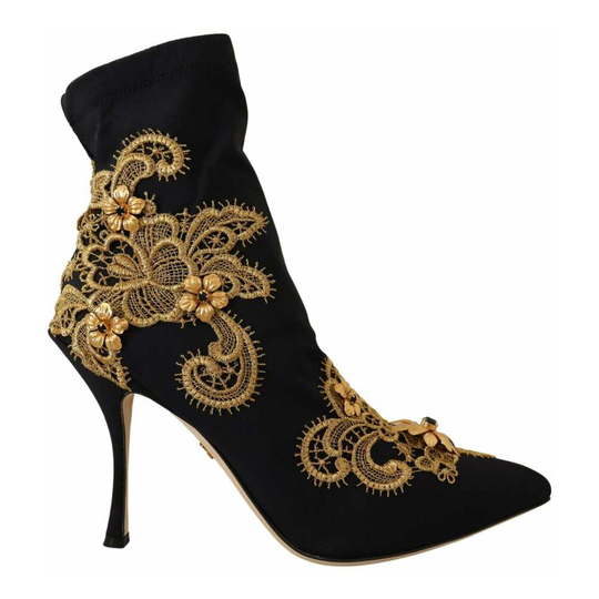 Dolce & Gabbana - Högklackat - Svart - Dam - Storlek: 38 1/2 EU